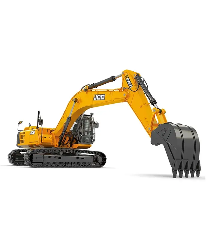 Máy xúc đào bánh xích JCB 345NXT Thiết kế dải xích dài (Long Crawler) kết hợp gầm bệ hạng nặng (Heavy Duty) giúp máy xúc đào bánh xích JCB 345NXT duy trì độ cân bằng hoàn hảo. Xe đứng vững chãi khi vươn cần xúc đá hộc trên các địa hình đồi dốc trơn trượt.
